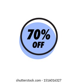 70 percent off graphic design element template 