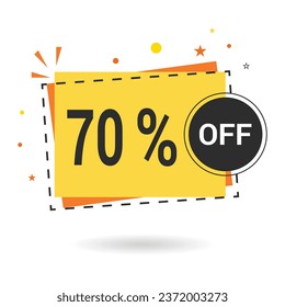 70 percent off. Vector design.