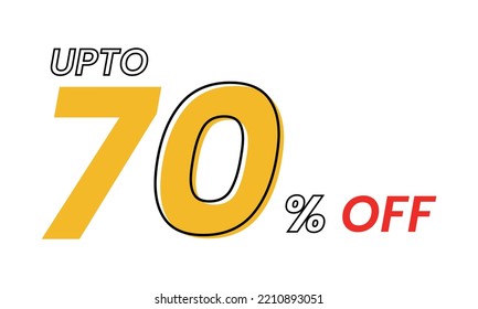 up to 70 percent Vector Template, upto 70 percent off offer template vector