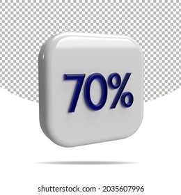 Representación 3D de 70 %, transparente
