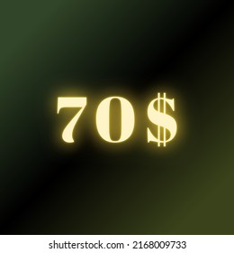 70$ promotion sale for website, internet ads, social media.Big sale and super sale coupon code dollar 50$ discount gift voucher coupon summer offer ends weekend