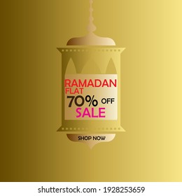 70 % RAMADAN KAREEM SUPER SALE TEMPLATE DESIGN VECTOR ILLUSTRATION