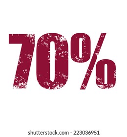 70% rubber stamp, vector illustration