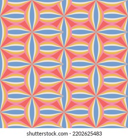70 s Retro Seamless Pattern. 60s and 70s Aesthetic Style. Simple vector illustration.