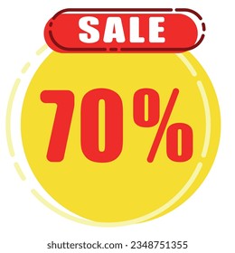 70% sale offer promo market