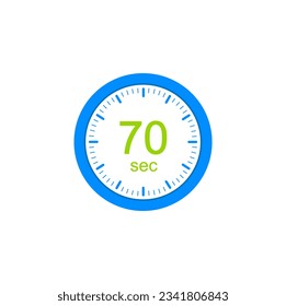 70 second timers Clocks, Timer 70 sec icon.