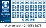 70 set iso mandatory safety signs size a4,a3,a2,a1