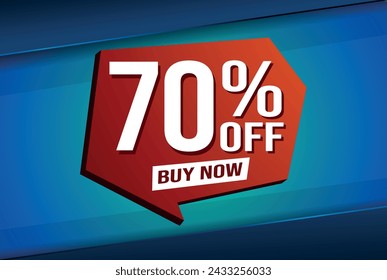 70% seventy percent off buy now poster banner graphic design icon logo sign symbol social media website coupon

