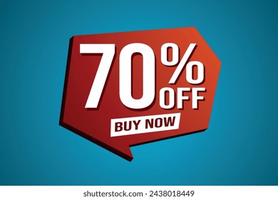 70% seventy percent off buy now poster banner graphic design icon logo sign symbol social media website coupon

