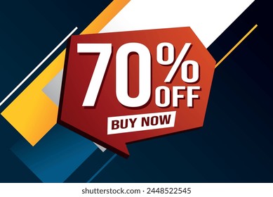 70% seventy percent off buy now poster banner graphic design icon logo sign symbol social media website coupon

