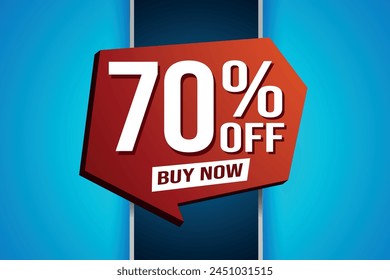 70% seventy percent off buy now poster banner graphic design icon logo sign symbol social media website coupon

