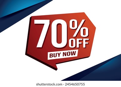 70% seventy percent off buy now poster banner graphic design icon logo sign symbol social media website coupon

