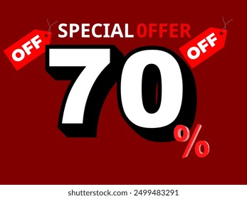 70 % speclal offer Illustration