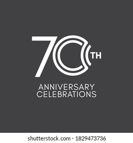 70 th Anniversary Celebration Vector Template Design Illustration