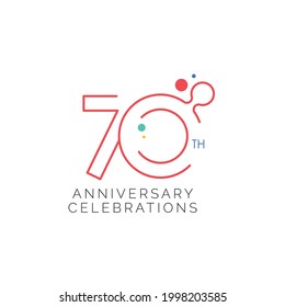 70 th Anniversary Celebration Vector Template Design Illustration