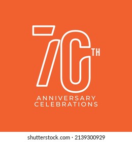 70 Jubiläumsfeier - Vektor Template Design Illustration