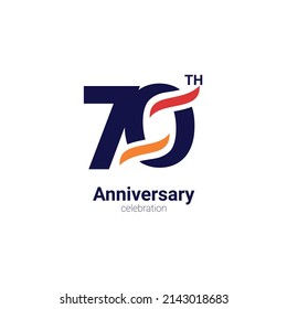 Ilustración De Diseño De Plantilla De Vector De Celebración Del 70 Aniversario