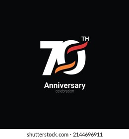 Ilustración De Diseño De Plantilla De Vector De Celebración Del 70 Aniversario