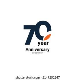 70 Th Anniversary Celebration Vector Template Design Illustration