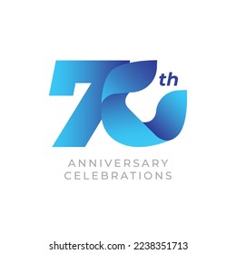 70 th Anniversary Celebration Vector Template Design Illustration