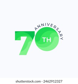 Ilustración De Diseño De Plantilla De Vector De Celebración Del 70 º Aniversario
