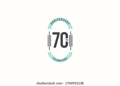 70 Th Anniversary Celebrations Elegant Vector Template Design Illustration