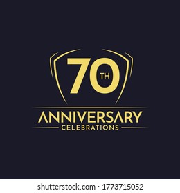 70 Th Anniversary Celebrations Vector Template Design Illustration