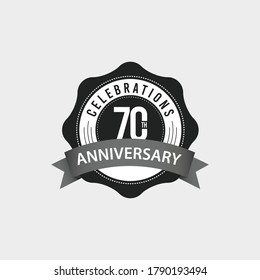 Ilustración De Diseño De Plantilla De Vector Para Celebraciones Del 70 Aniversario