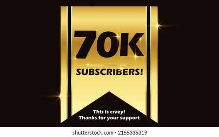 70 thousand subscribers celebration thank you achievement