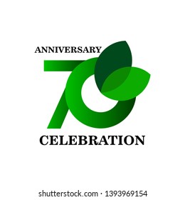 70 Year Anniversary Celebration Vector Template Design Illustration