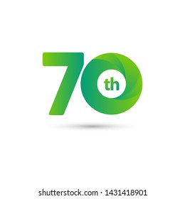 70 Year Anniversary Celebration Vector Template Design Illustration