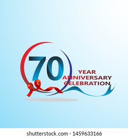 70 Year Anniversary celebration Vector Template Design Illustration