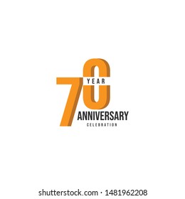 70 year Anniversary Celebration vector template, Design for Banner, greeting Cards or print