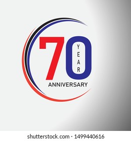70 year Anniversary Celebration vector template, Design for Banner, greeting Cards or print