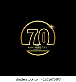 70 Year Anniversary celebration Vector Template Design Illustration