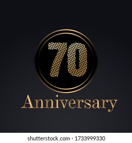 70 year anniversary celebration, vector design for celebrations, invitation cards and greeting cards
