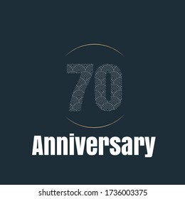 70 year anniversary celebration, vector design for celebrations, invitation cards and greeting cards
