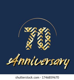 70 year anniversary celebration, vector design for celebrations, invitation cards and greeting cards