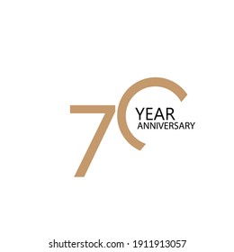ilustración de diseño de plantillas vectoriales de celebración de 70 años