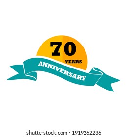70 year anniversary celebration vector template design illustration