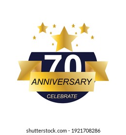70-jähriges Jubiläum Vektor Template Design Illustration