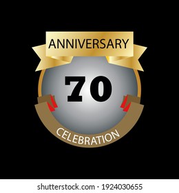 70 year anniversary celebration vector template design illustration