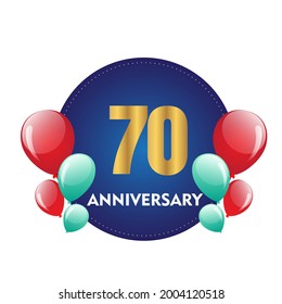 70 year anniversary celebration, vector design for celebrations, invitation cards and greeting cards