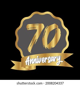 70 year anniversary celebration, vector design for celebrations, invitation cards and greeting cards