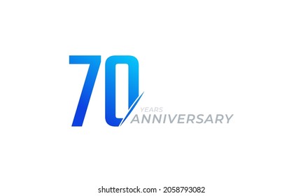 70 Year Anniversary Celebration Vector. Happy Anniversary Greeting Celebrates Template Design Illustration