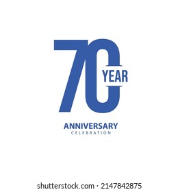 70 Year Anniversary Celebration Vector Template Design Illustration