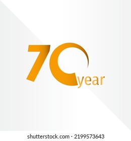 Ilustración de diseño de plantillas vectoriales de celebración de 70 años