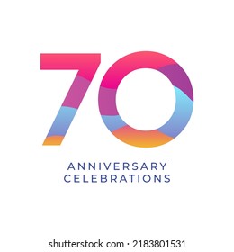 70 year anniversary design template. vector template illustration
