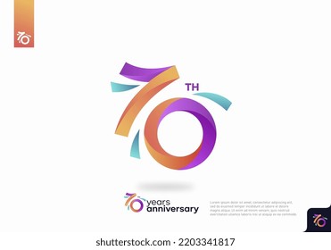 70 year anniversary design template