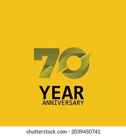70 Year Anniversary Elegant Vector Template Design Illustration